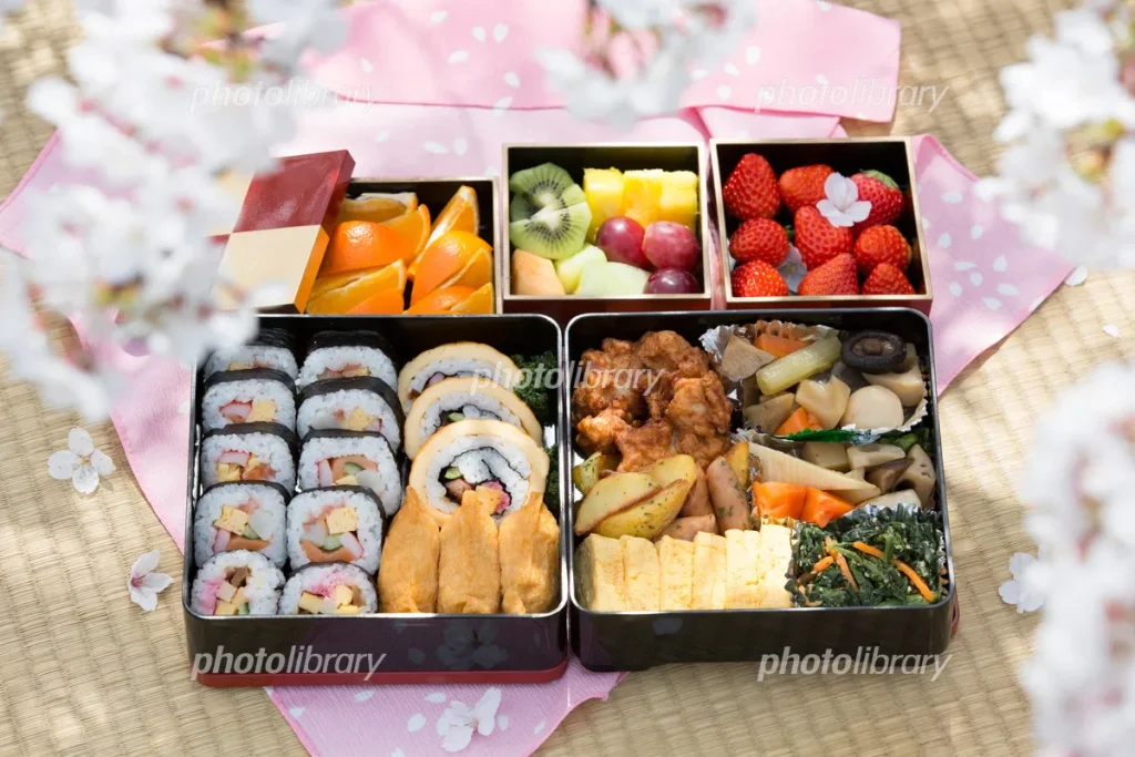 Cherry blossom viewing lunch box
